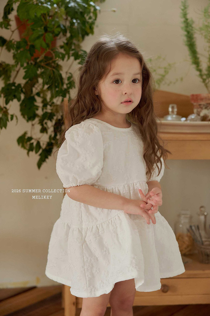 正韓夏MELIKEY 兩色夢夢小花壓紋洋裝