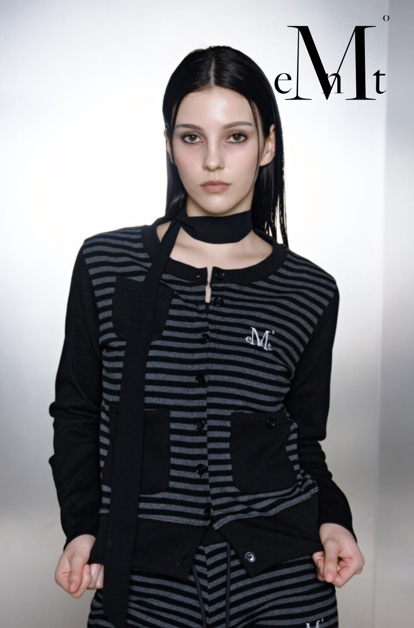 【 4/19收單 】MUCENT 率性律動條紋針織衫 韓國