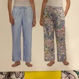 [S] GAP BLUE PRINTED COTTON FARSI PANTS, 1841899-BLUE (SZZ1129)