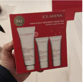 [S] BEAUTY CLARINS HAND & NAIL TREATMENT CREAM TRIO - SOFTENS ROUGH, DRY SKIN, 3666057414626 (SBU762)