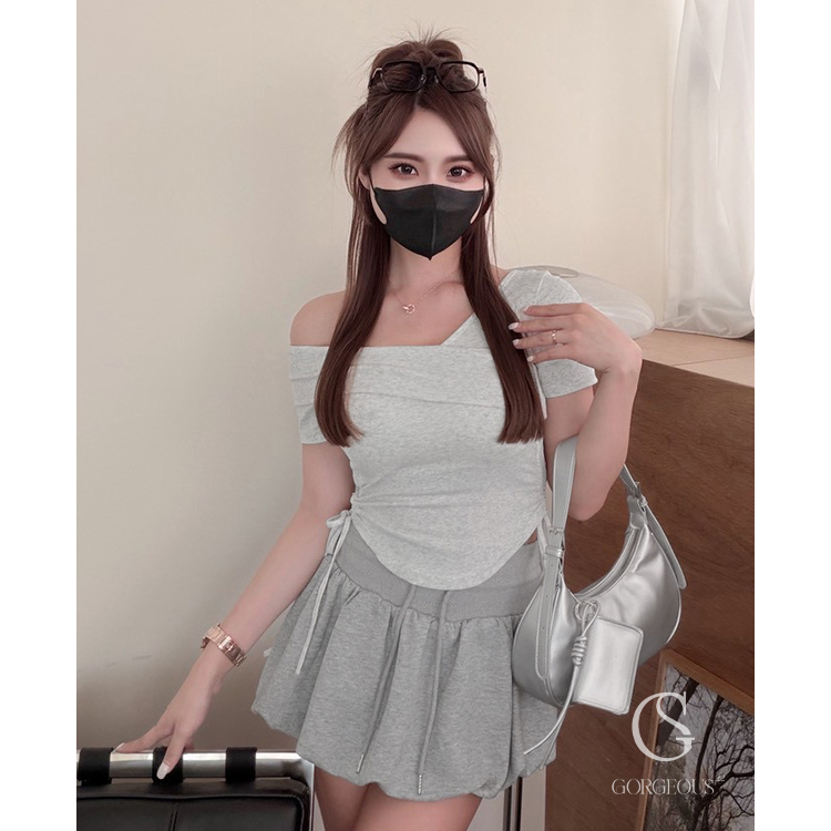 G2003 「By chill斜肩BRA TEE」