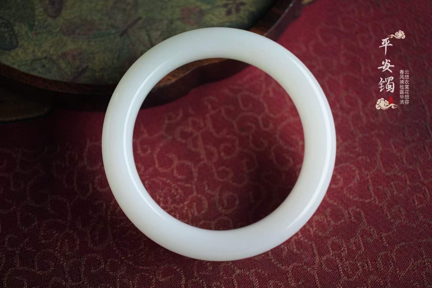 和田玉羊脂白玉平安鐲,天然和田玉軟玉