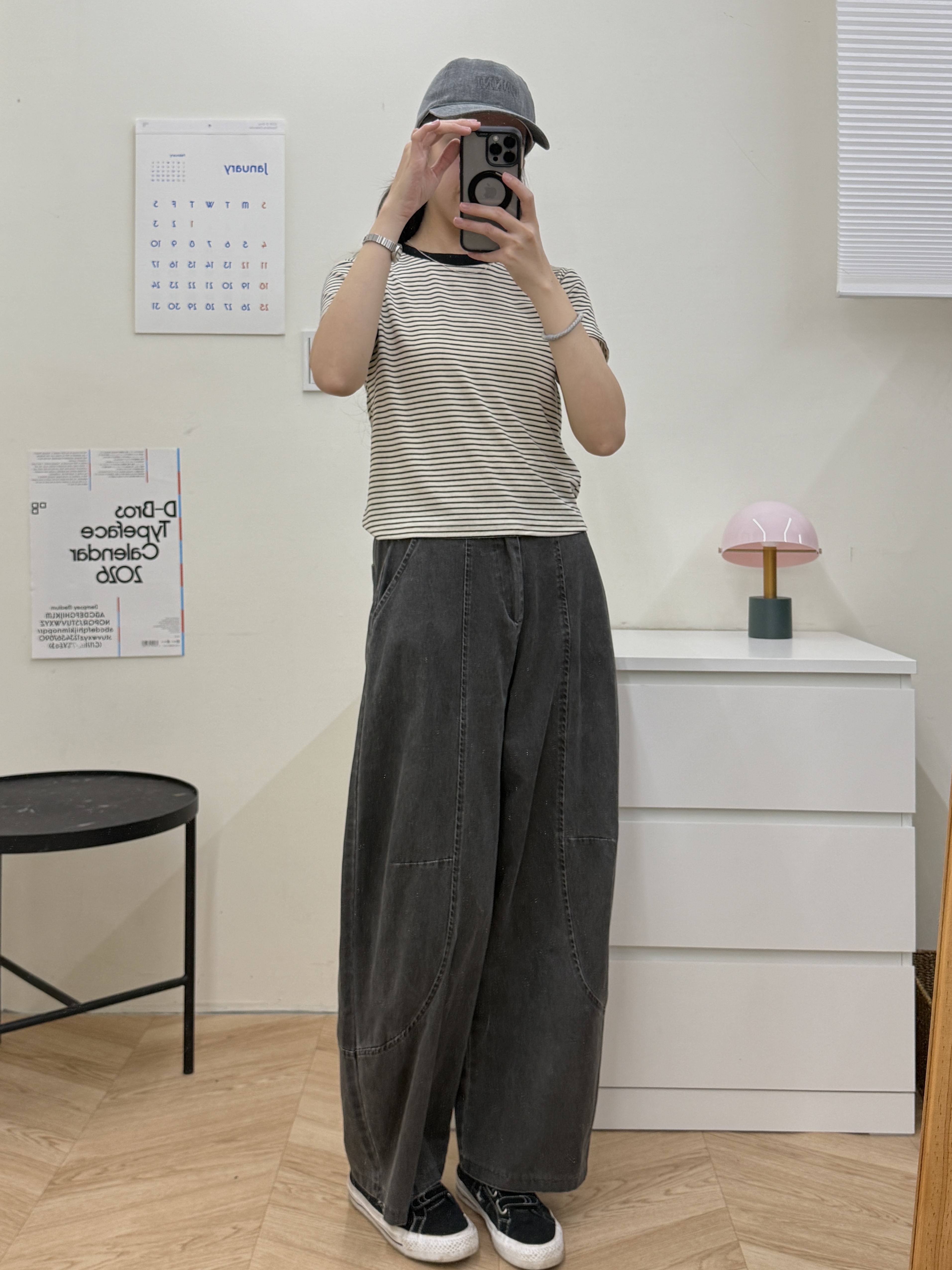 車線造型水洗繭型褲*3色