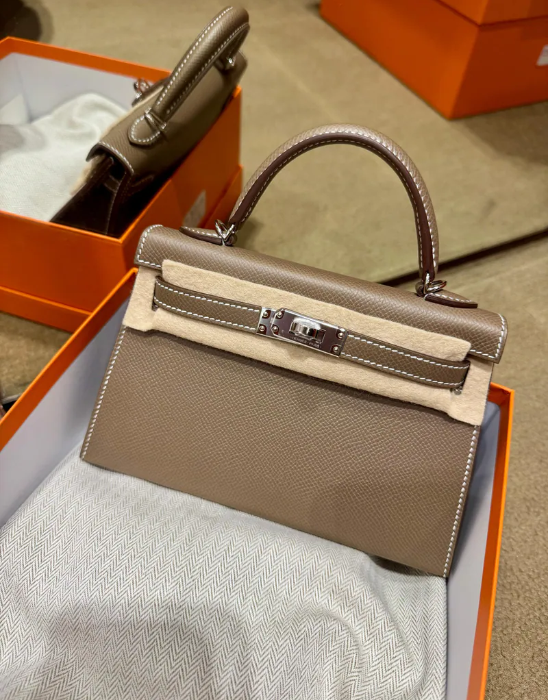 Kelly mini II 18 etoupe ck epsom G