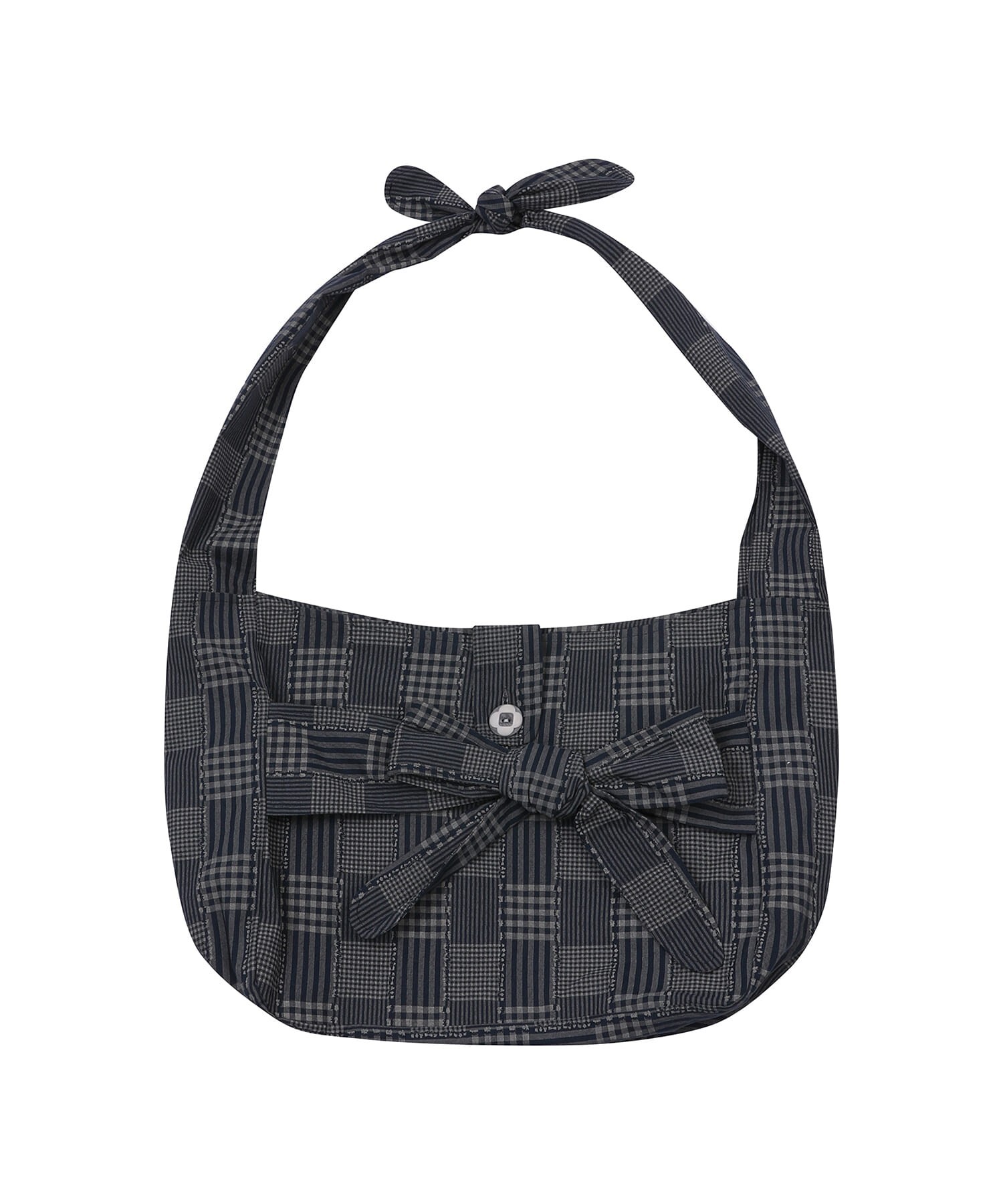 BAUF 蝴蝶結 繫帶 格紋 背包 斜跨包