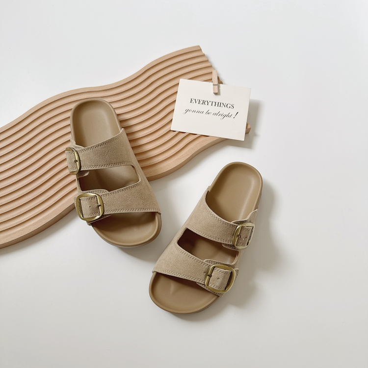 休閒雙扣環拖鞋|黃