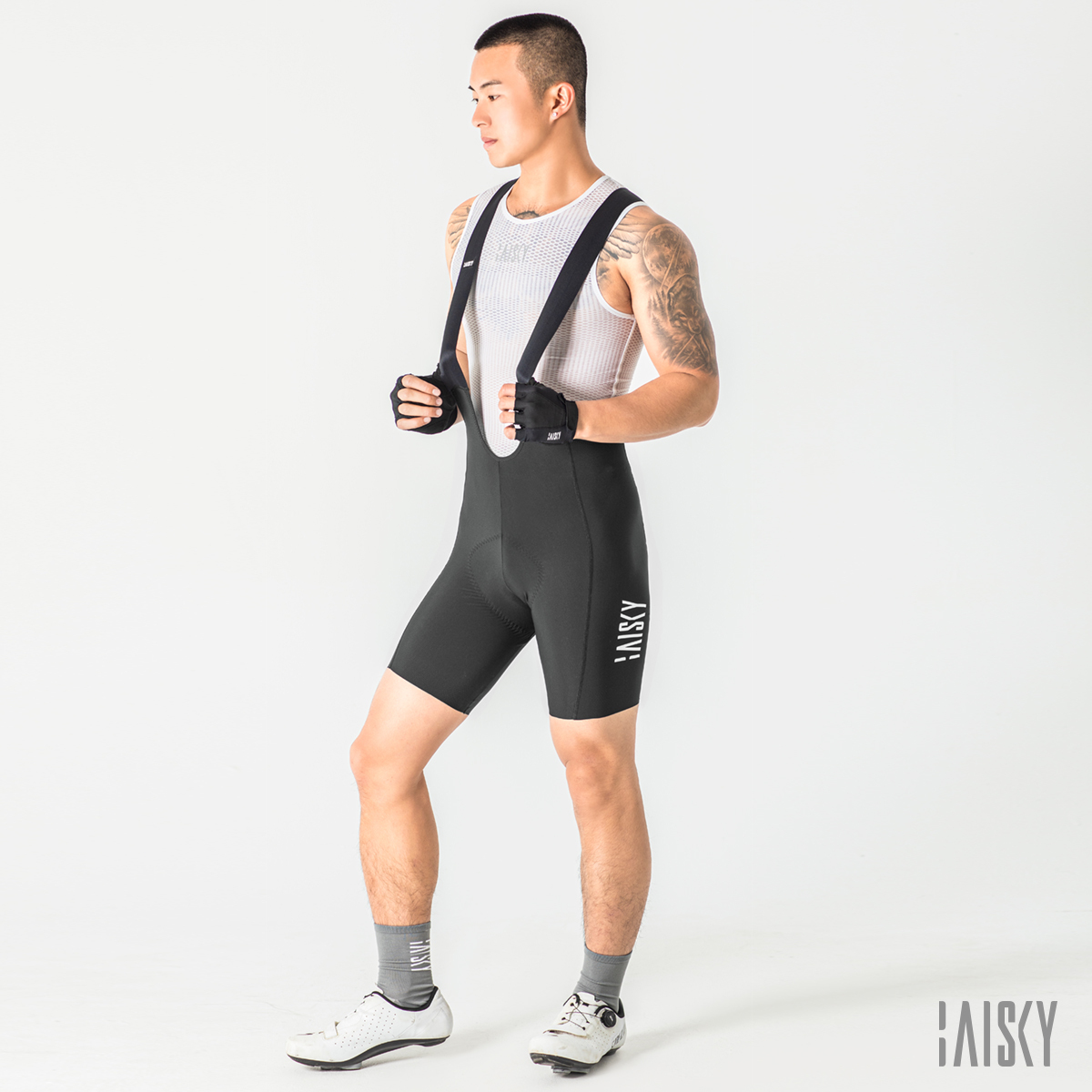 男款空力吊帶短褲 埃里 黑