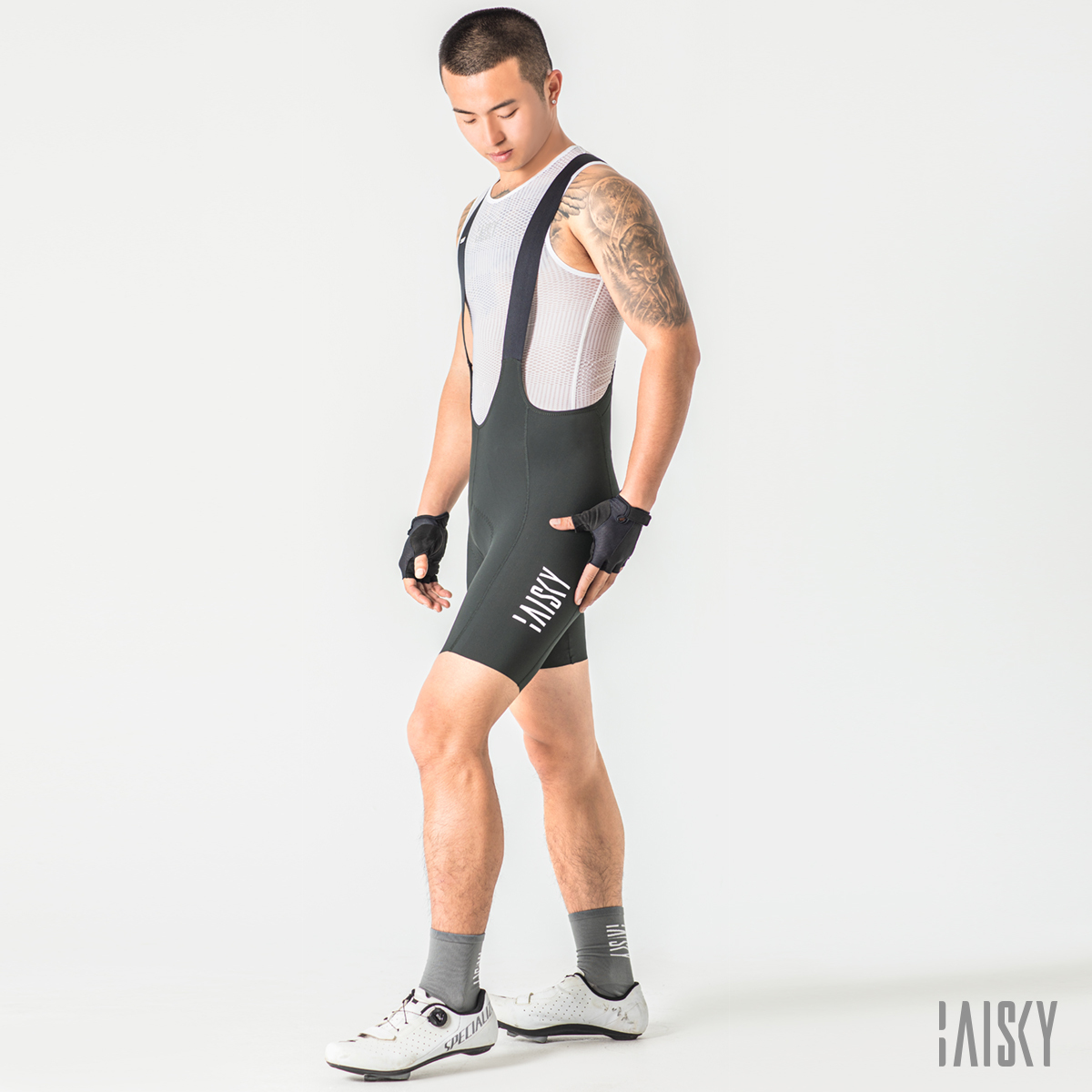 男款空力吊帶短褲 埃里 深灰