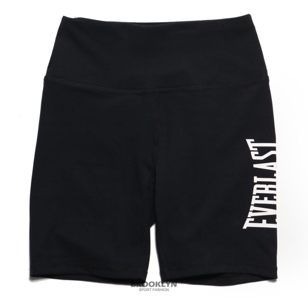 EVERLAST 短褲 黑 側邊LOGO 緊身褲 運動短褲 女 4122156120