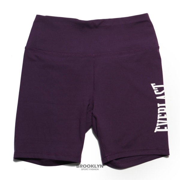 EVERLAST 短褲 紫 側邊LOGO 緊身褲 運動短褲 女 4122156190
