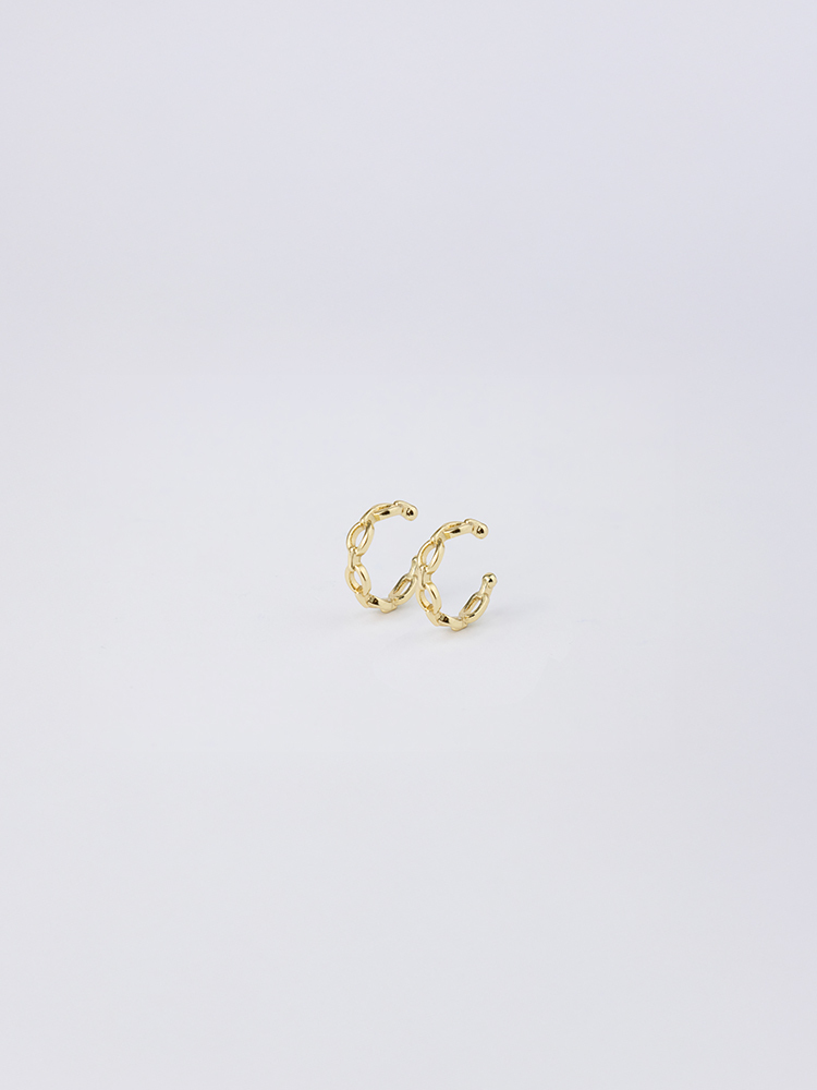 麻花圈圈耳骨夾