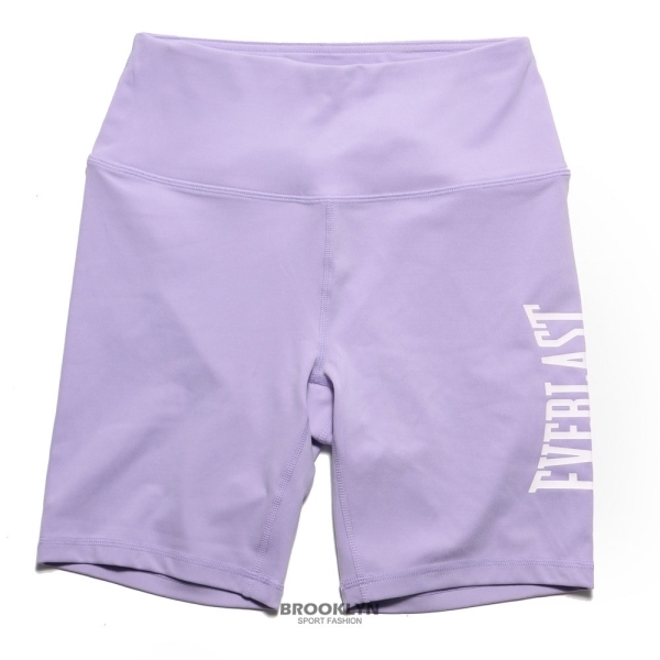 EVERLAST 短褲 淡紫 側邊LOGO 緊身褲 運動短褲 女 4122156191