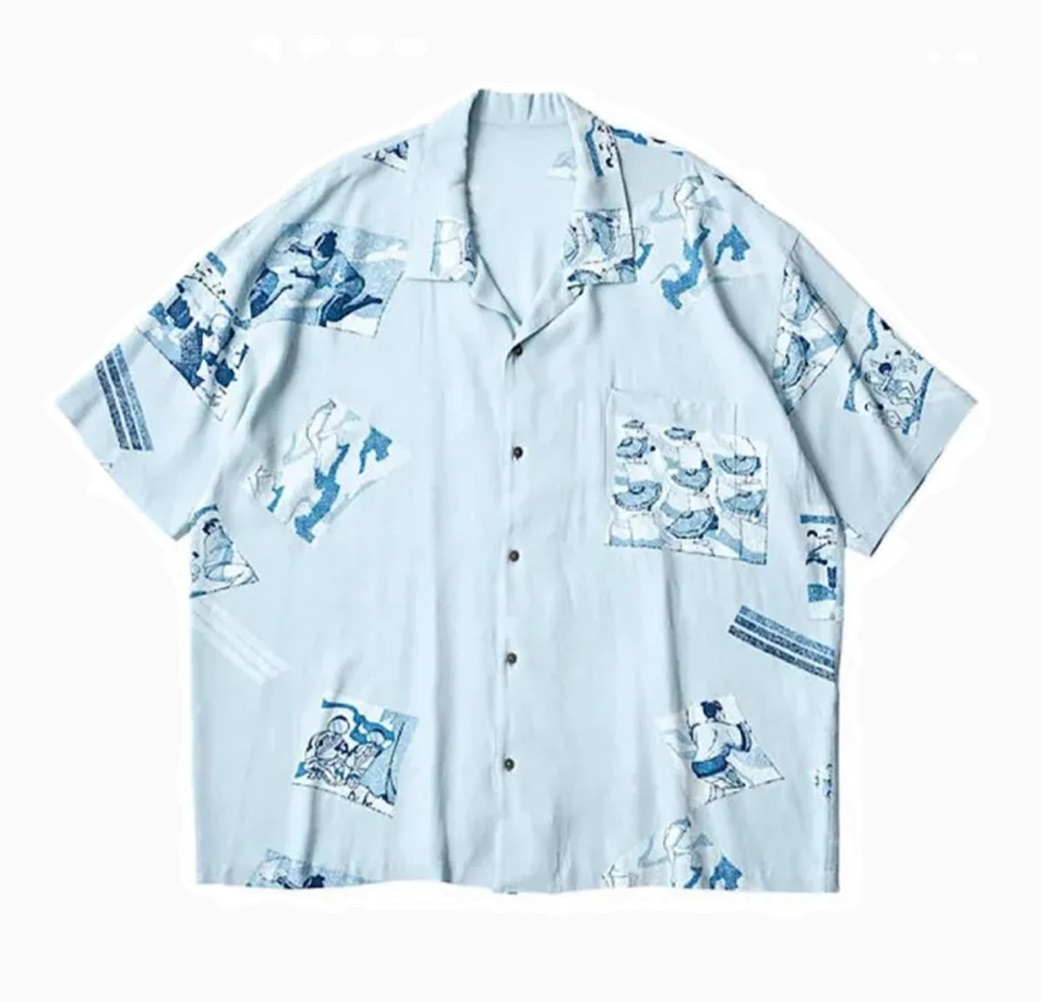 PORTER CLASSIC ALOHA SHIRT SS Awa Odori (with TENUGUI & UCHIWA) - PRE ORDER ITEM (預訂中)