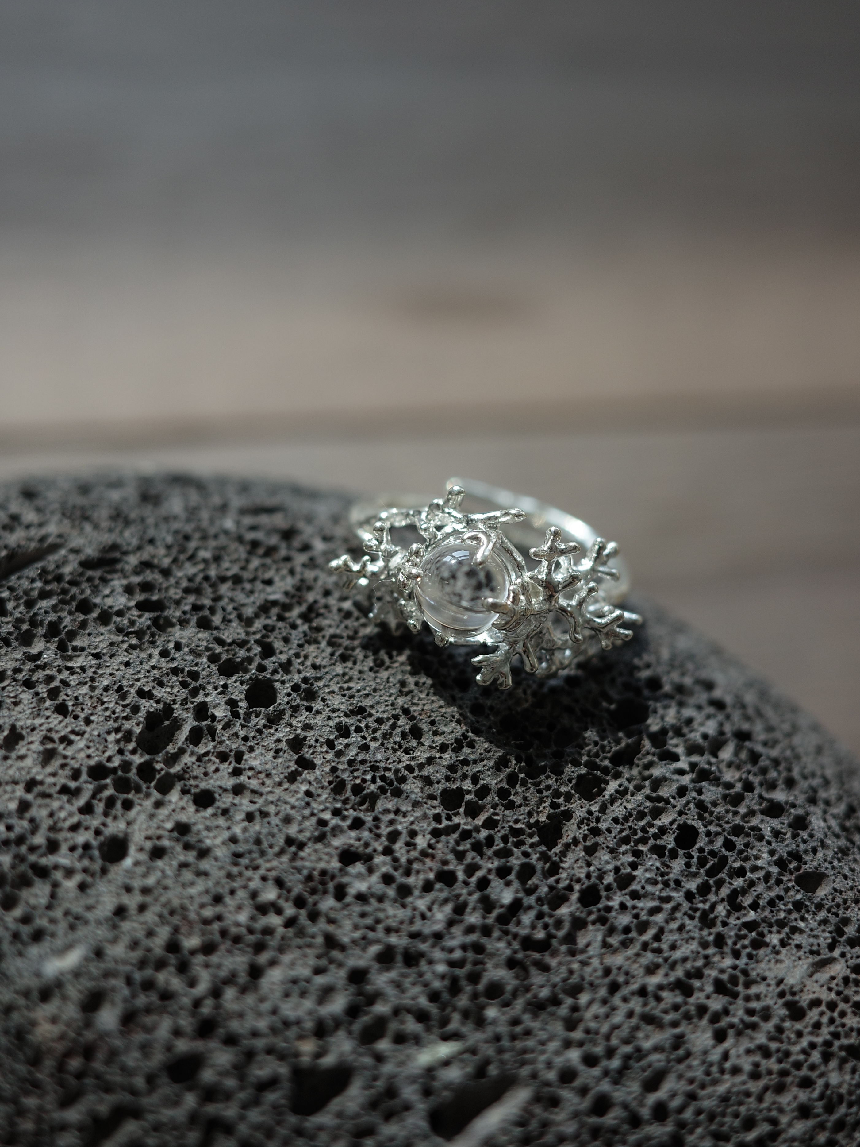 霧淞｜白水晶戒指