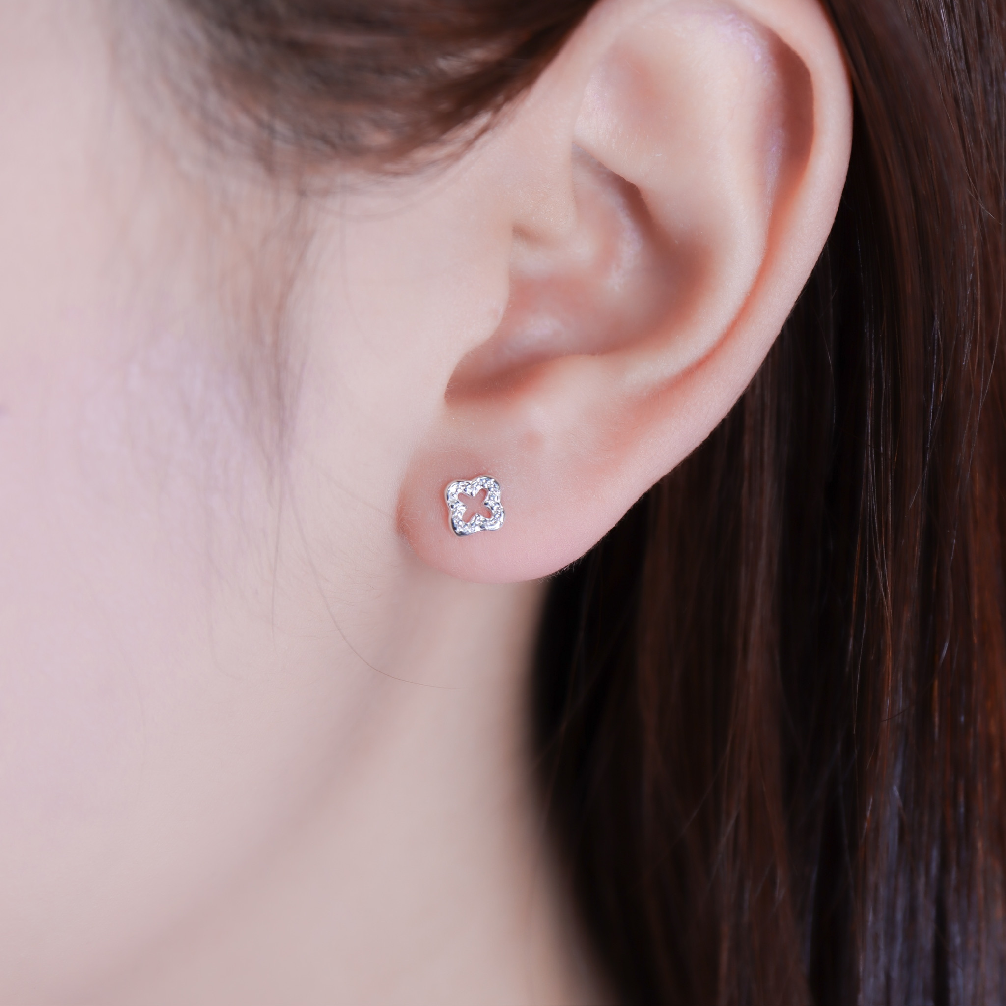 | 999足銀 | 漫幸福模樣耳環 | EA1140 |