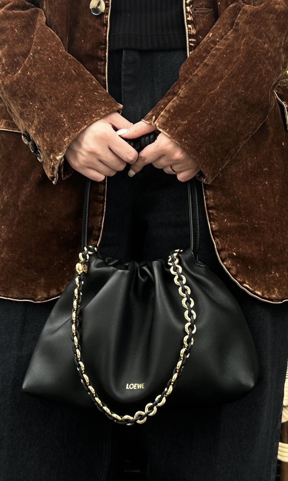 LOEWE Medium Flamenco Purse Black