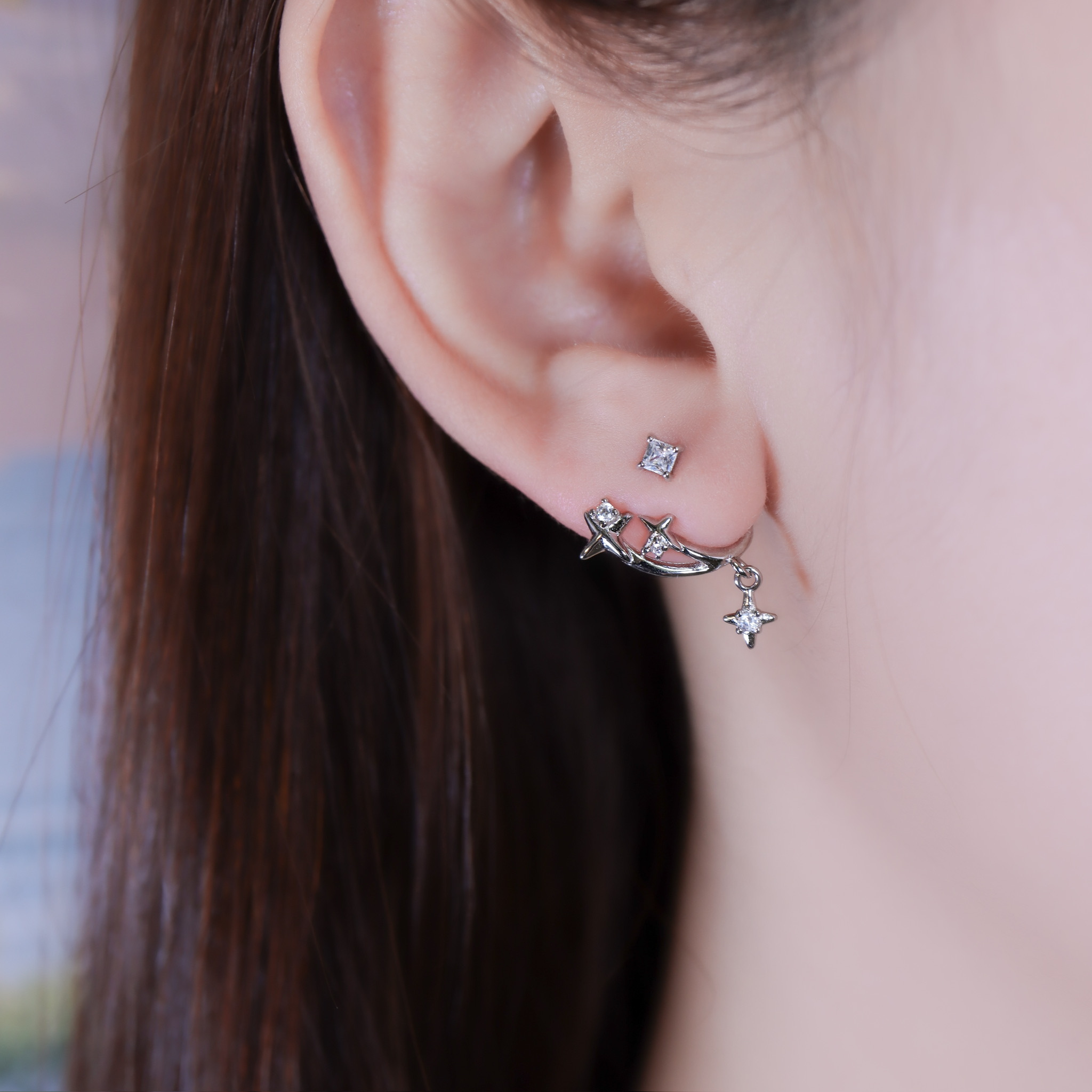 | 925純銀・白金 | 我們的星座耳環 | EA1142 |