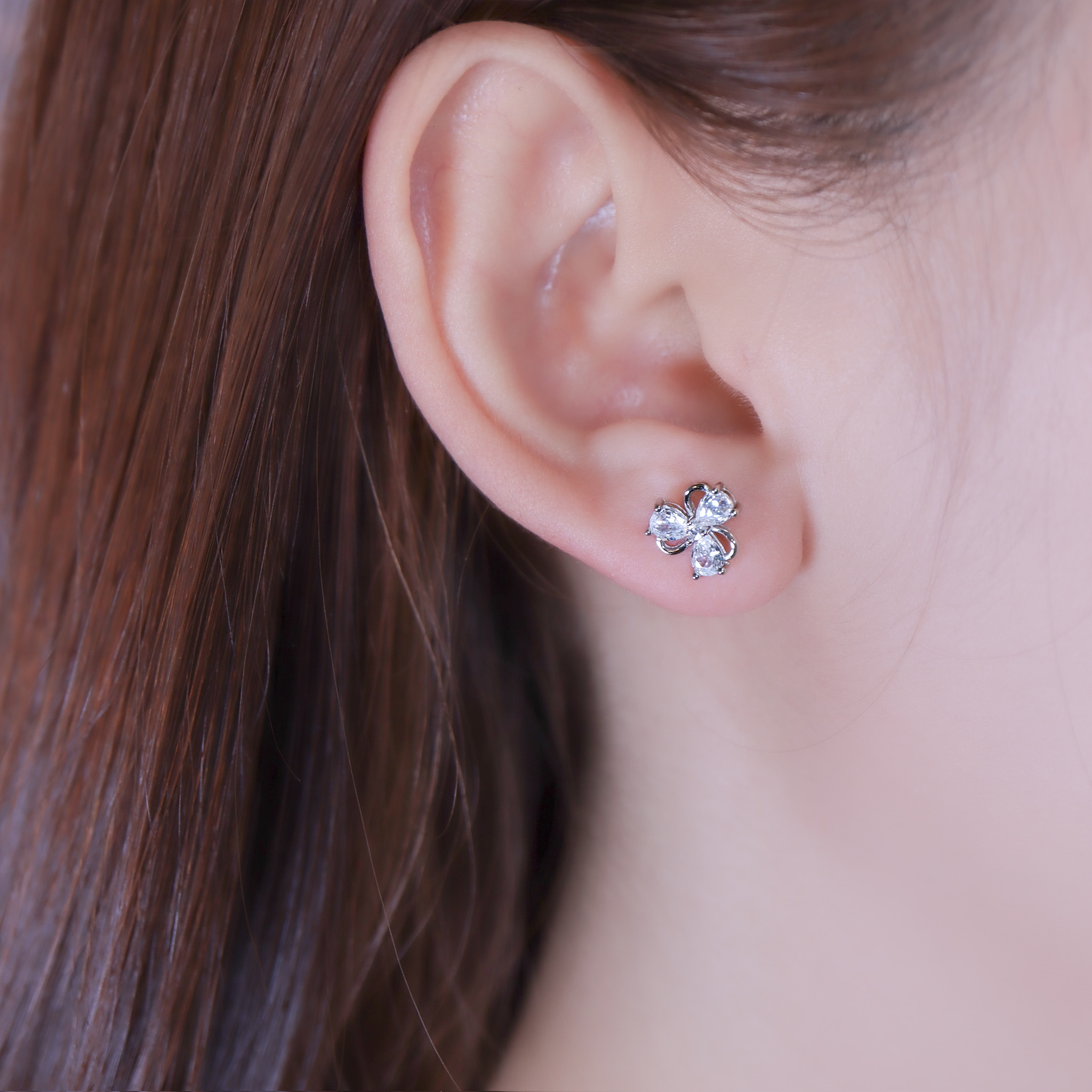 | 925純銀・白金・玫瑰金 | 小幸福風車耳環 (銀/玫瑰金) | EA1138 |