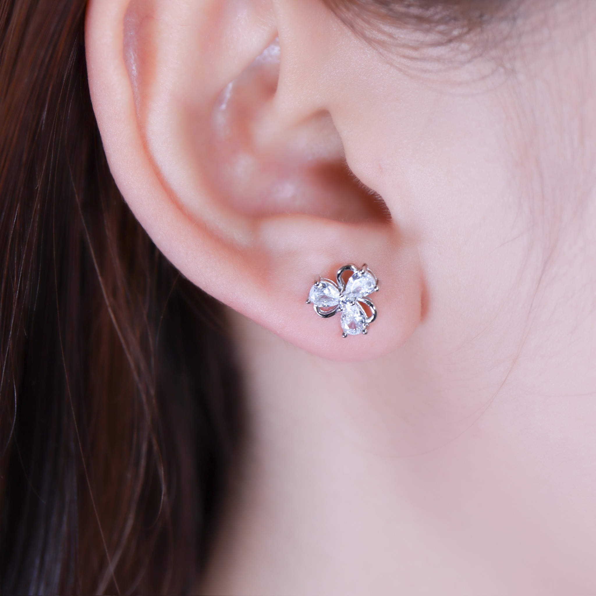 | 925純銀・白金・玫瑰金 | 小幸福風車耳環 (銀/玫瑰金) | EA1138 |