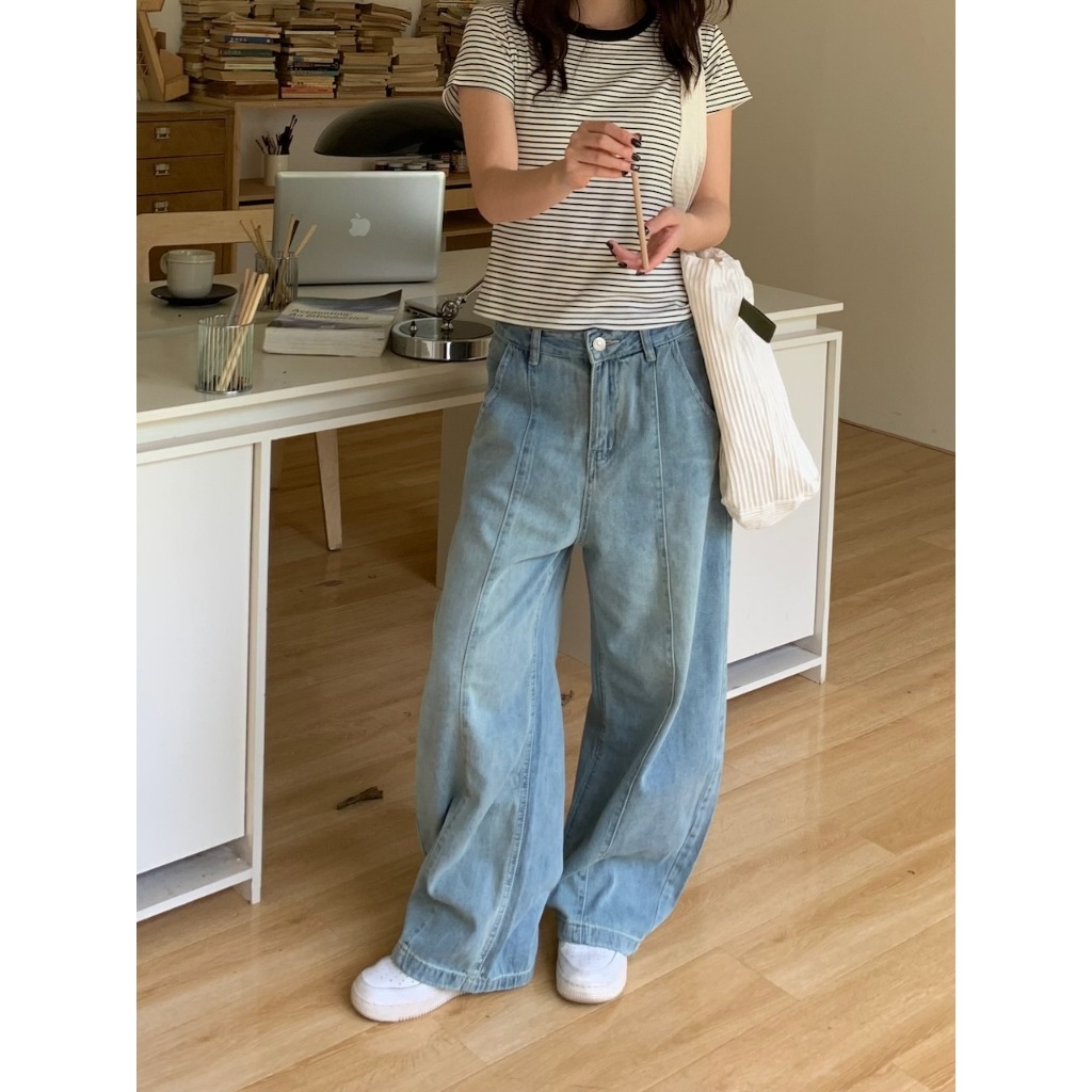 廣州選品🪂【imfine】完美輪廓線 牛仔繭型褲 #A3103