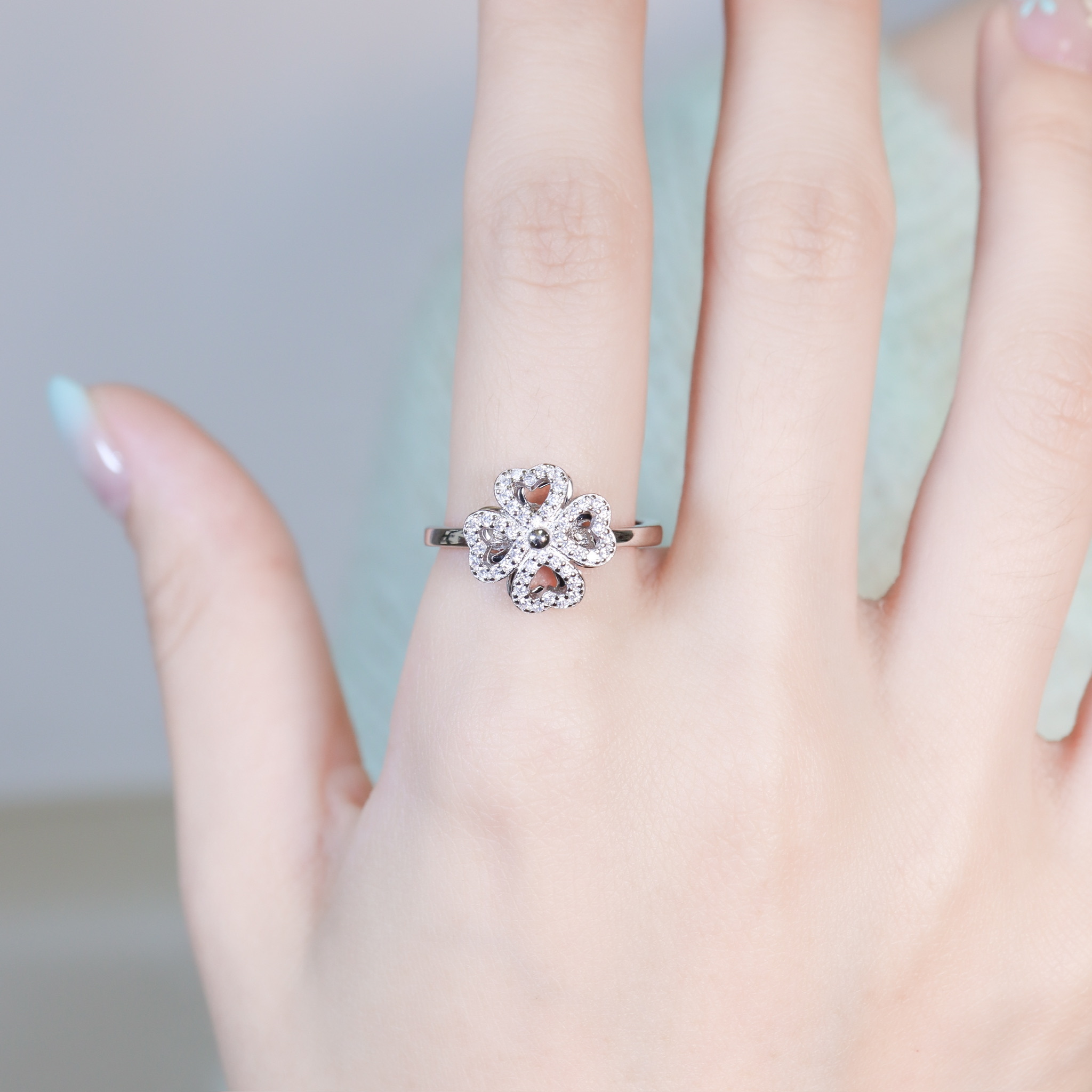 | 925純銀・白金 | 幸福不止戒指(可轉動) | RI1087 |