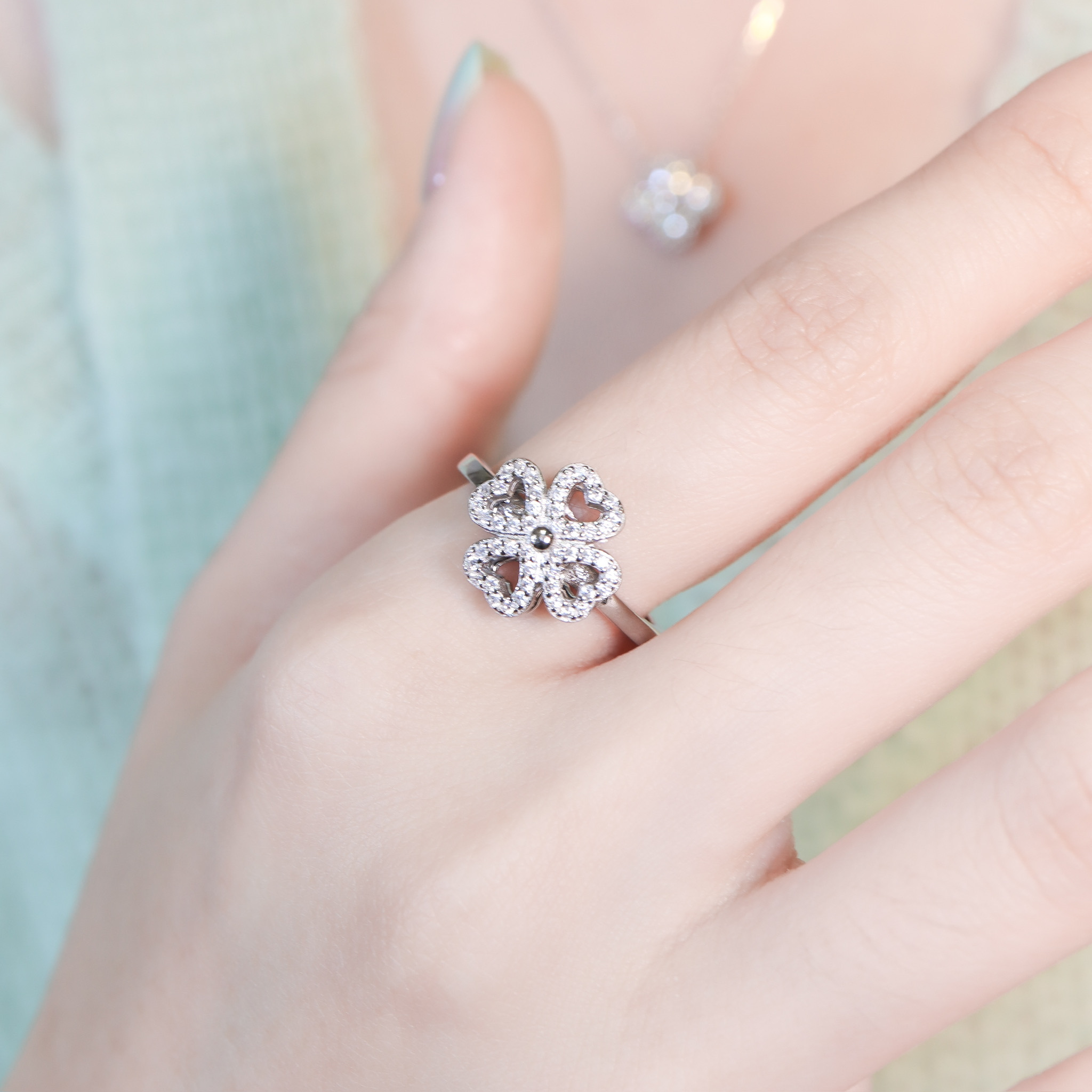 | 925純銀・白金 | 幸福不止戒指(可轉動) | RI1087 |