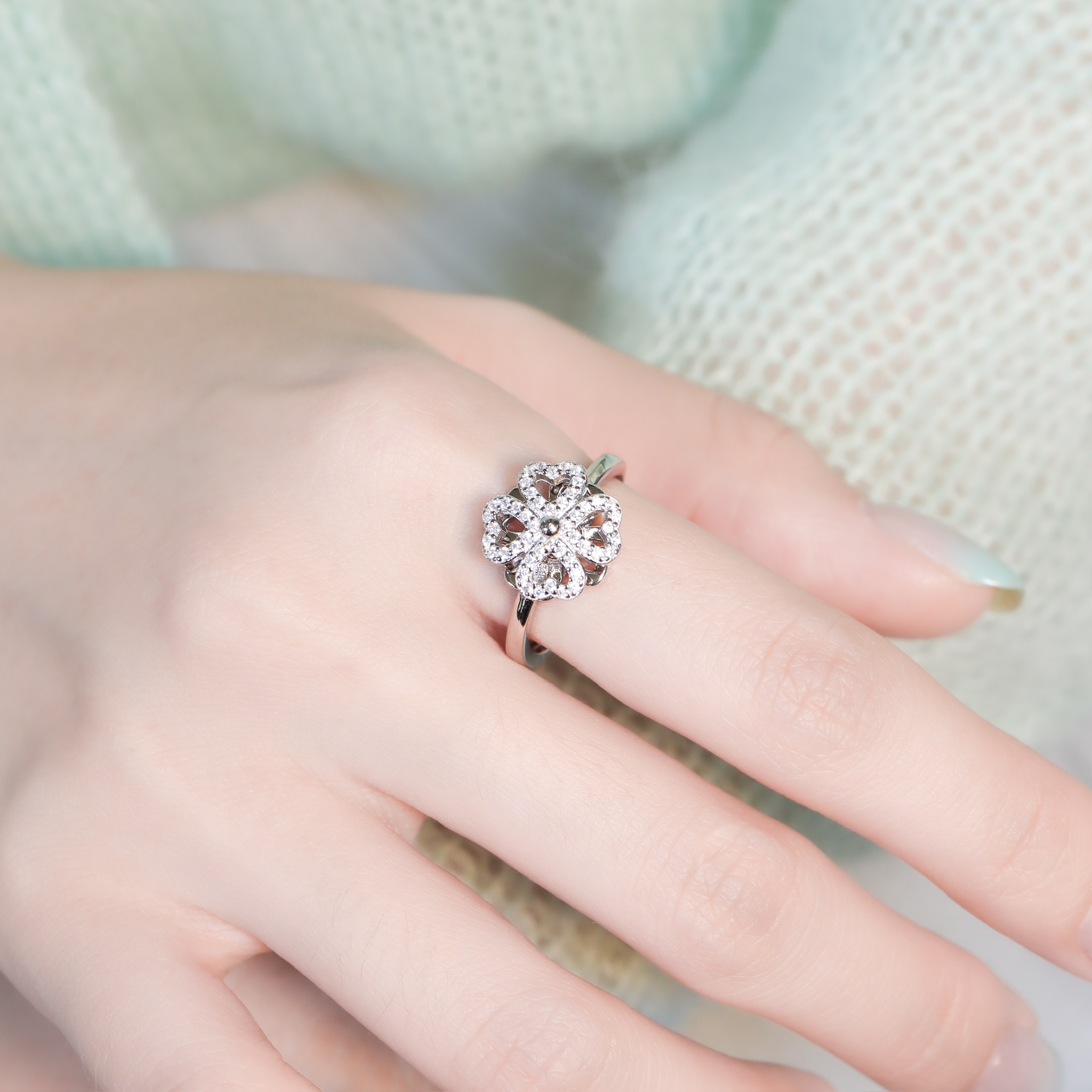 | 925純銀・白金 | 幸福不止戒指(可轉動) | RI1087 |