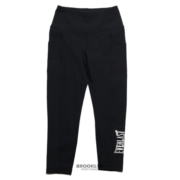 EVERLAST 長褲 緊身褲 黑 側LOGO 瑜珈 運動褲 女 4122156220