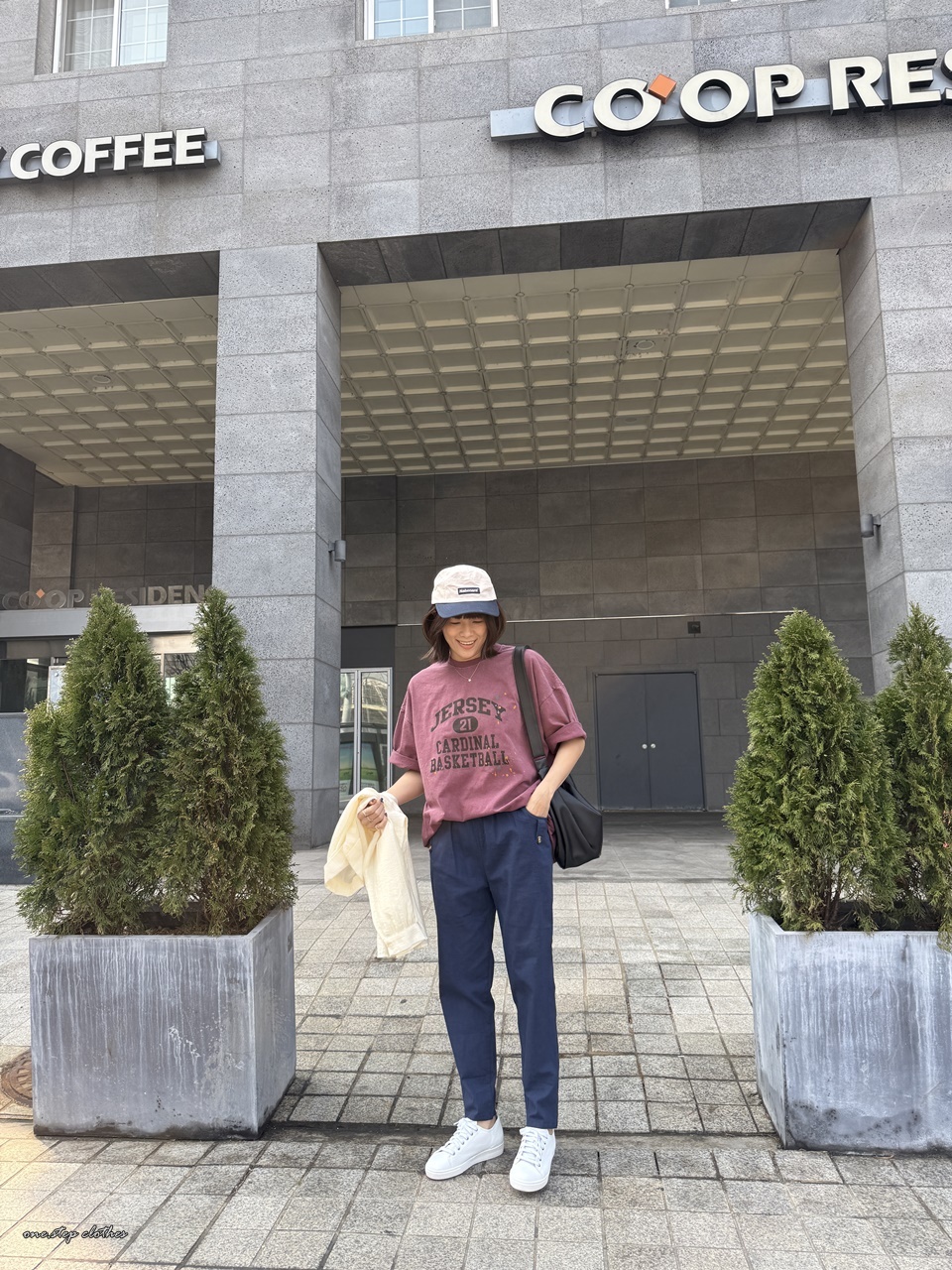 正韓Jersey潑漆水洗酒紅T