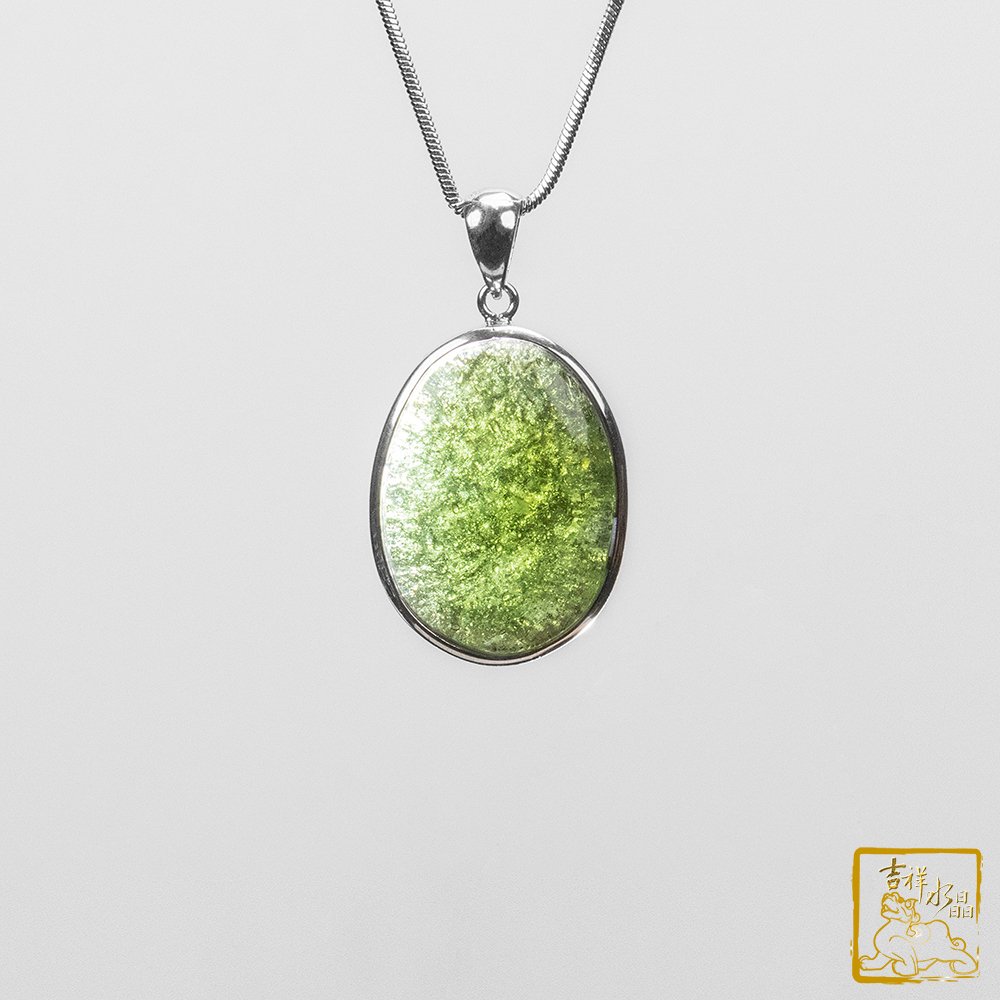 捷克隕石項鍊 10.1g 綠玻隕石