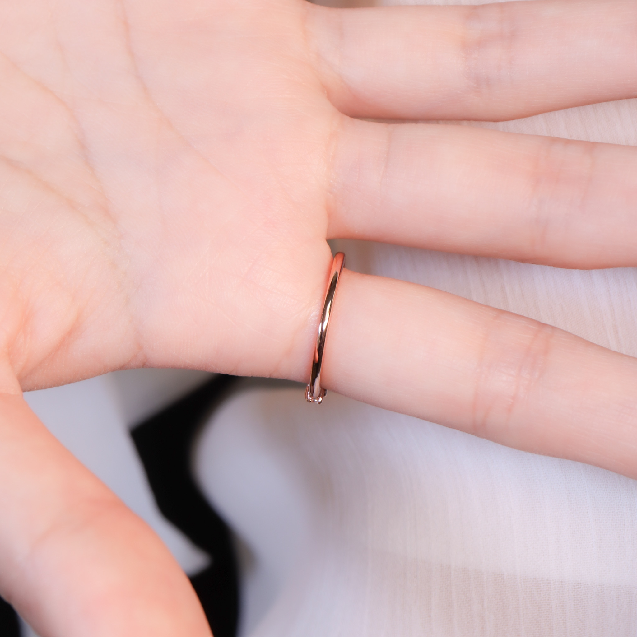 | 925純銀・ 厚鍍玫瑰金 ・莫桑石 | 鑽光璀璨銀河戒指 | RI1093 |