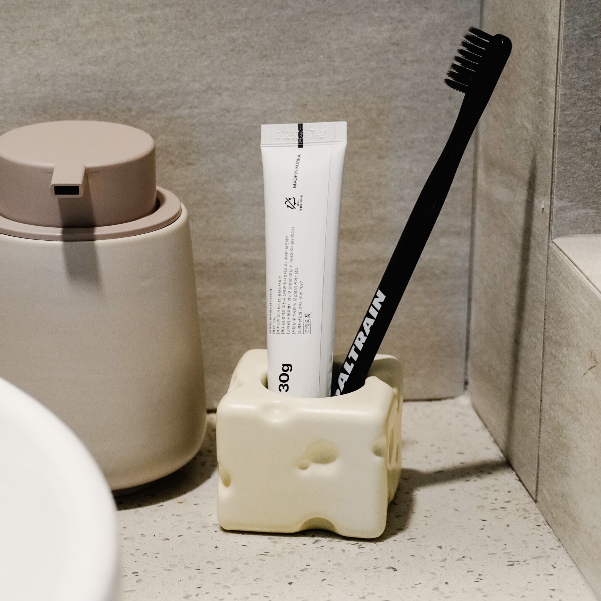 創意乳酪造型電動牙刷陶瓷座