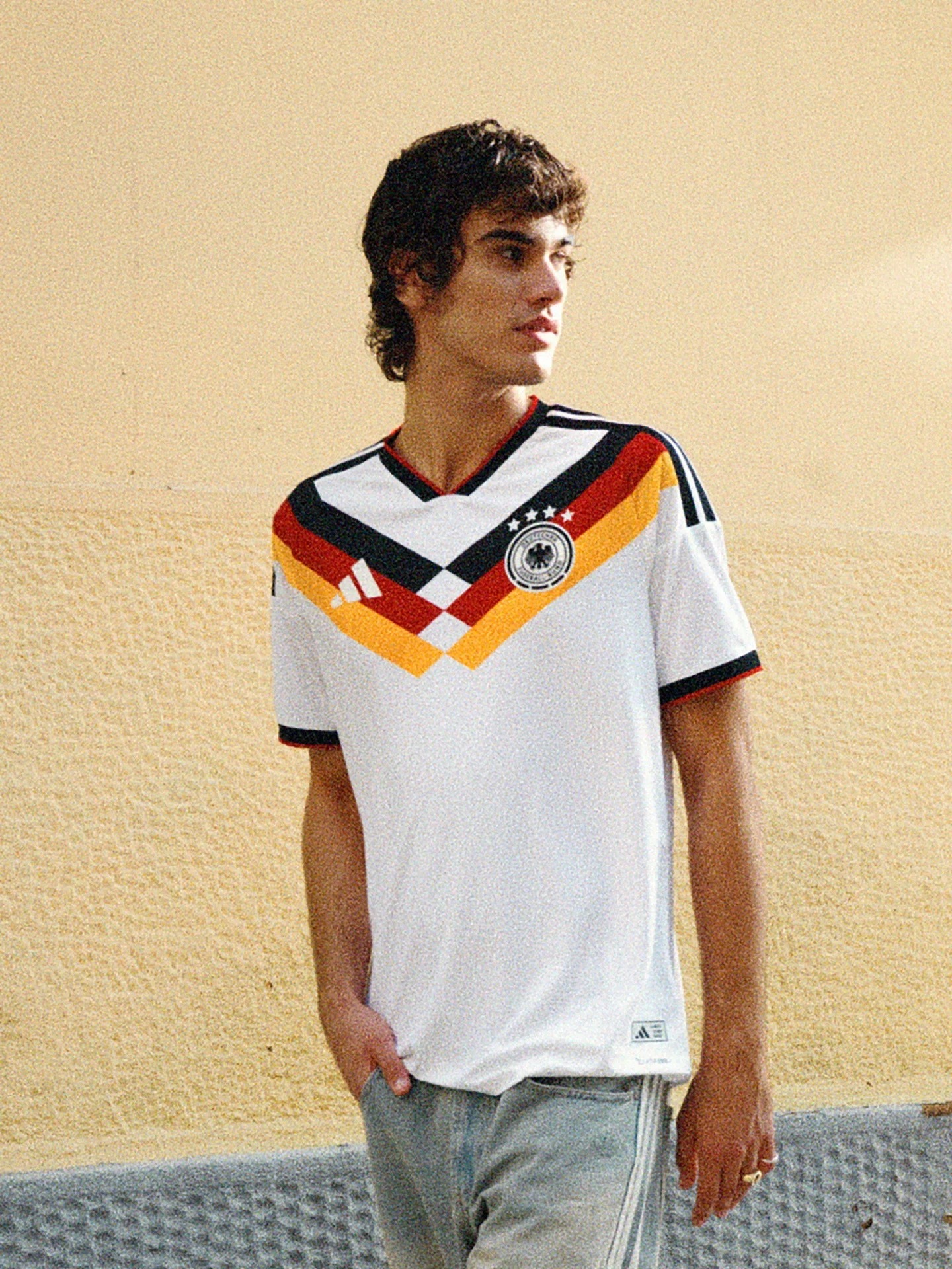 男女款 ADIDAS X FIFA DFB H JSY AU 白色 球員版 世界盃 德國隊 足球 聯名款 針織布 吸濕 排汗 涼爽 球衣 短T【JN2066】