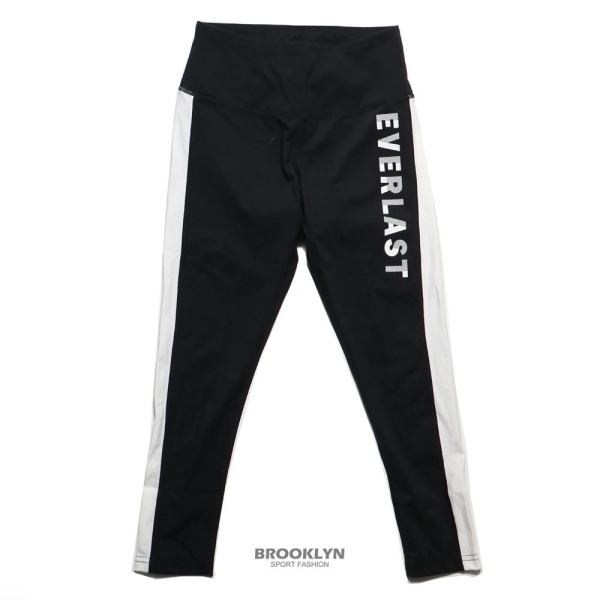 EVERLAST 長褲 緊身褲 黑色 白LOGO 韻律褲 運動褲 女 4122156320