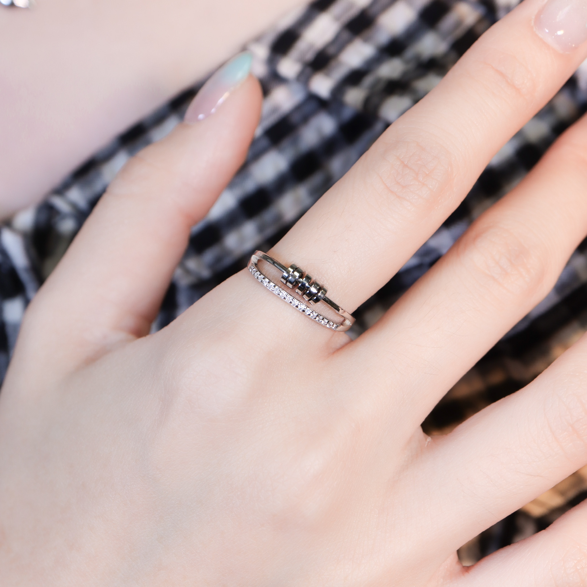 | 925純銀・ 白金・ 玫瑰金 | 時刻做自己雙層戒指 （銀/玫瑰金）  | RI1088 |