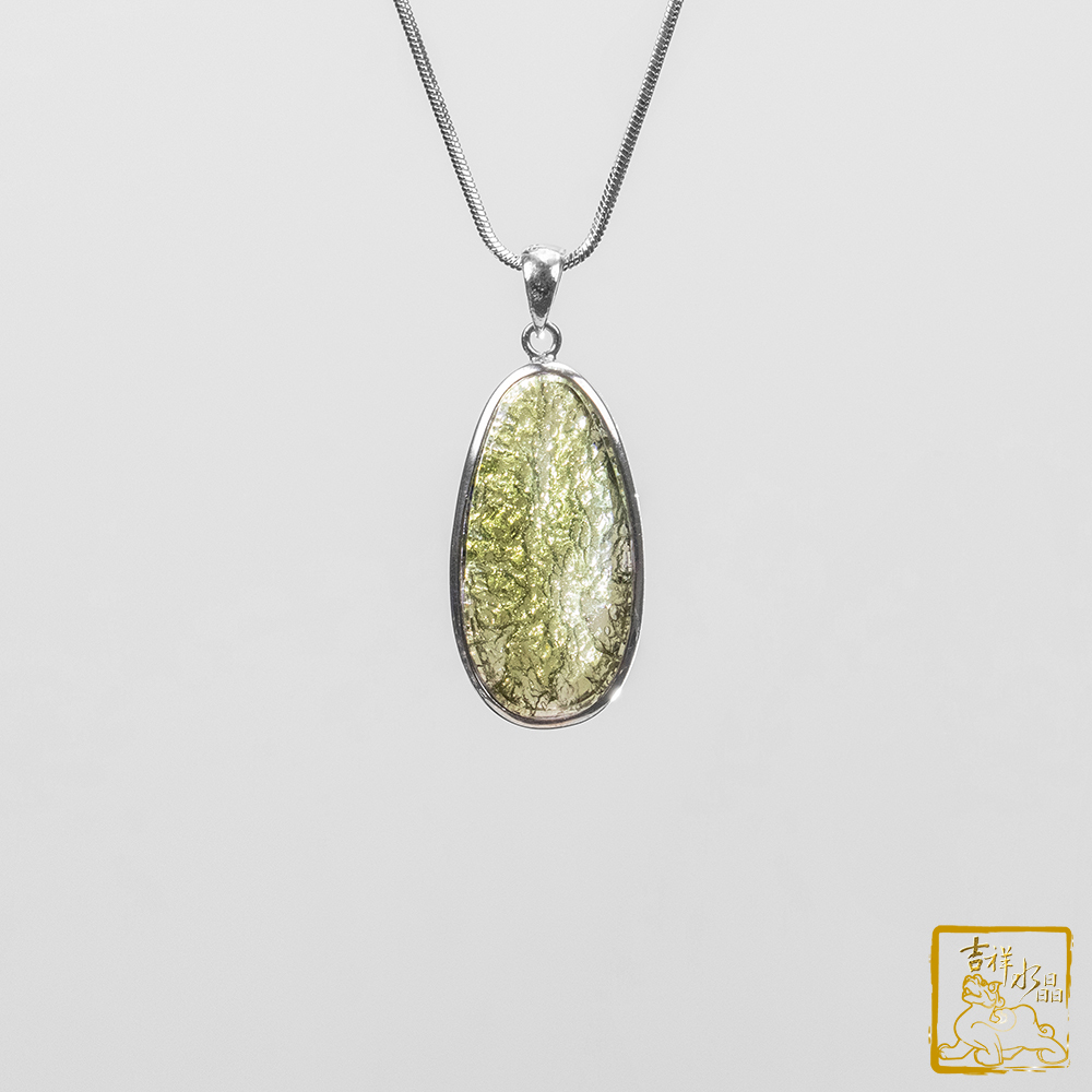 捷克隕石項鍊 5g 綠玻隕石