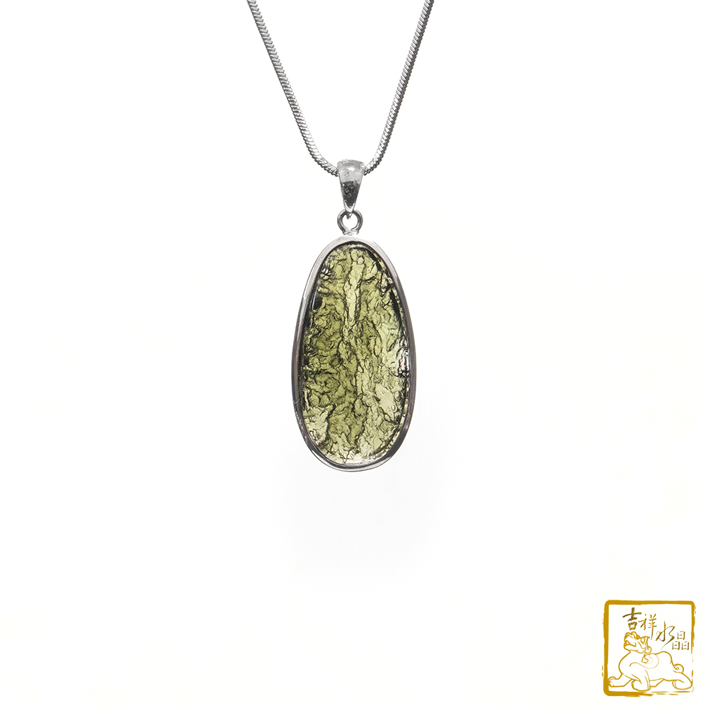捷克隕石項鍊 5g 綠玻隕石