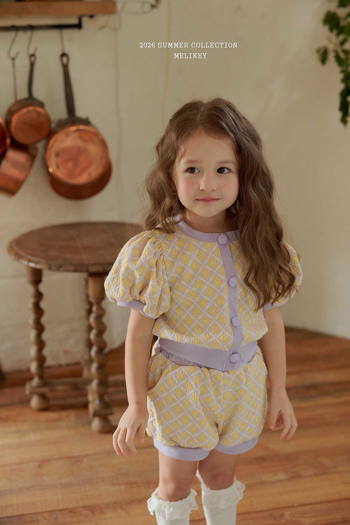 正韓夏MELIKEY 三色小花澎袖罩衫