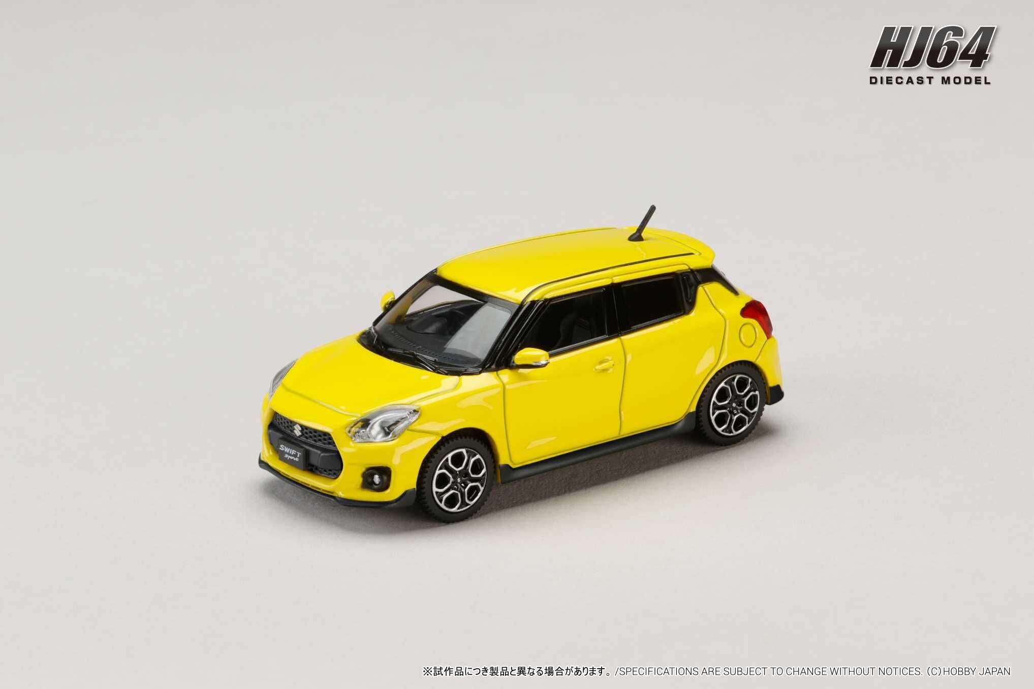 PO-$161 * HOBBY JAPAN * 1:64 SUZUKI SWIFT SPORTS ZC33S YELLOW