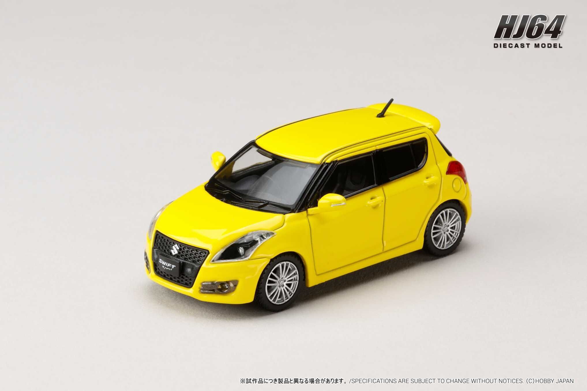 PO-$161 * HOBBY JAPAN * 1:64 SUZUKI SWIFT SPORTS ZC32S YELLOW