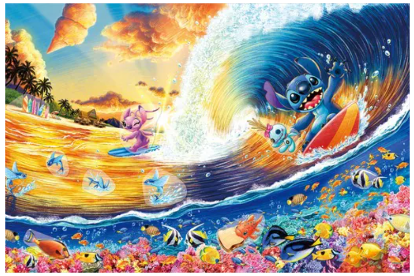 史迪仔 日落衝浪 (外加裝飾)