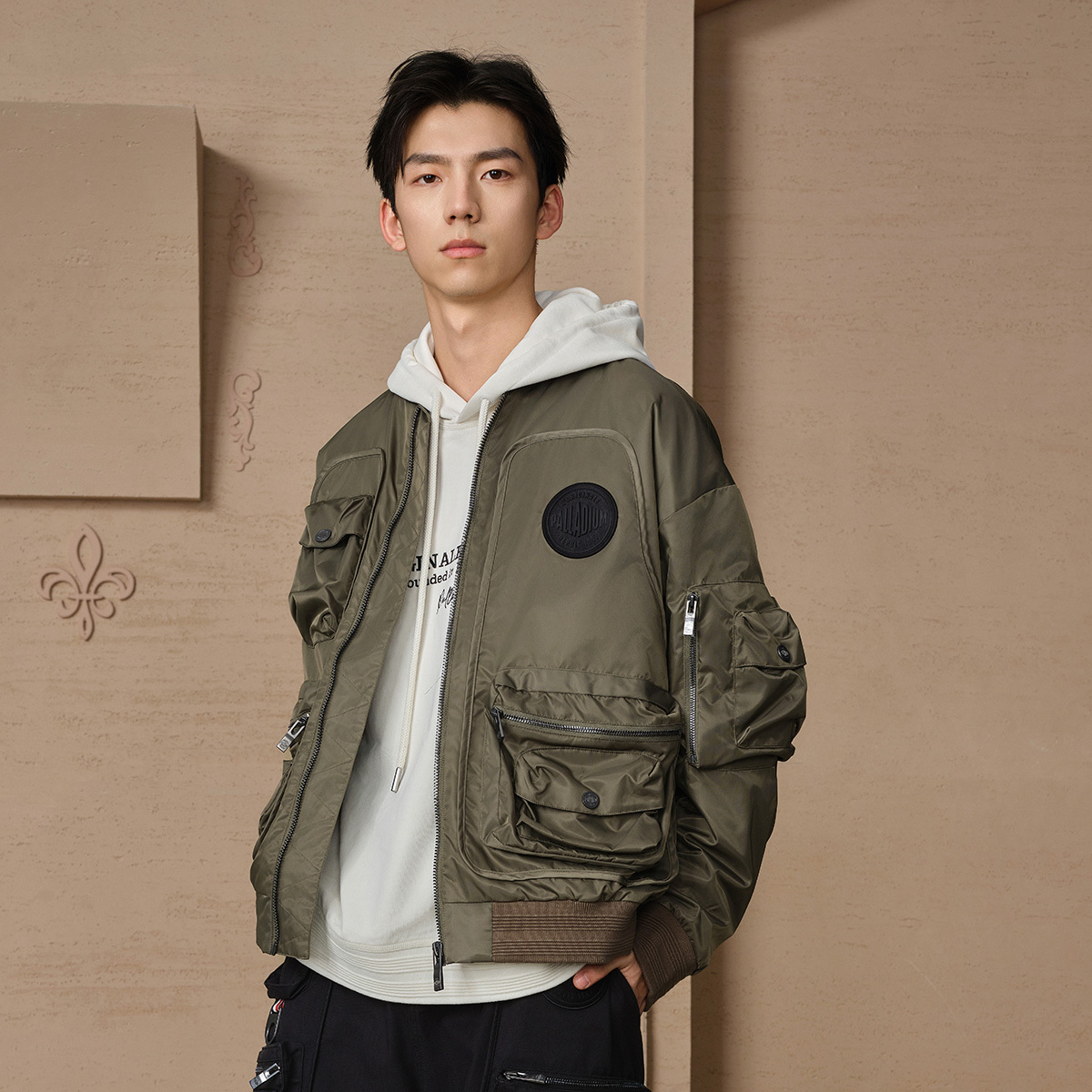 男裝 PALLADIUM LOGO 飛行員外套