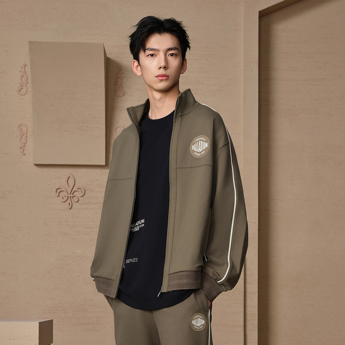 男裝 PALLADIUM LOGO 側面條紋外套
