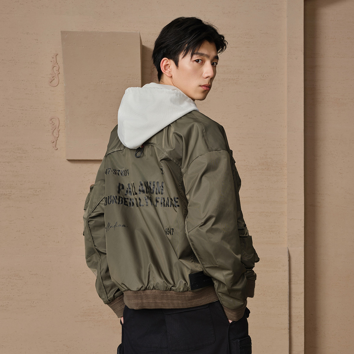 男裝 PALLADIUM LOGO 飛行員外套