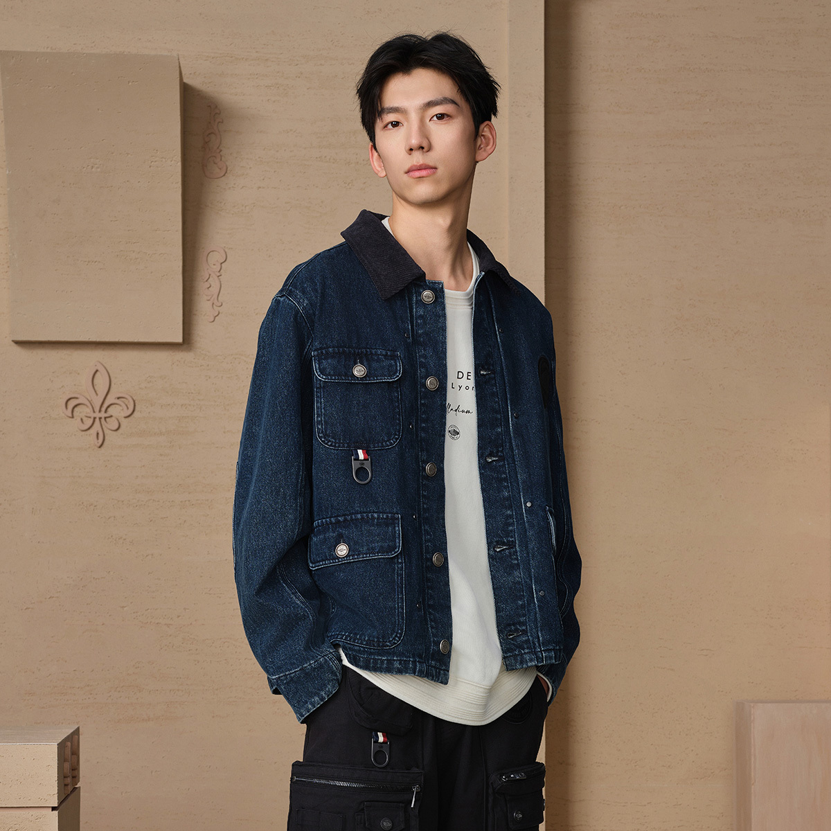 男裝 PALLADIUM LOGO 牛仔外套