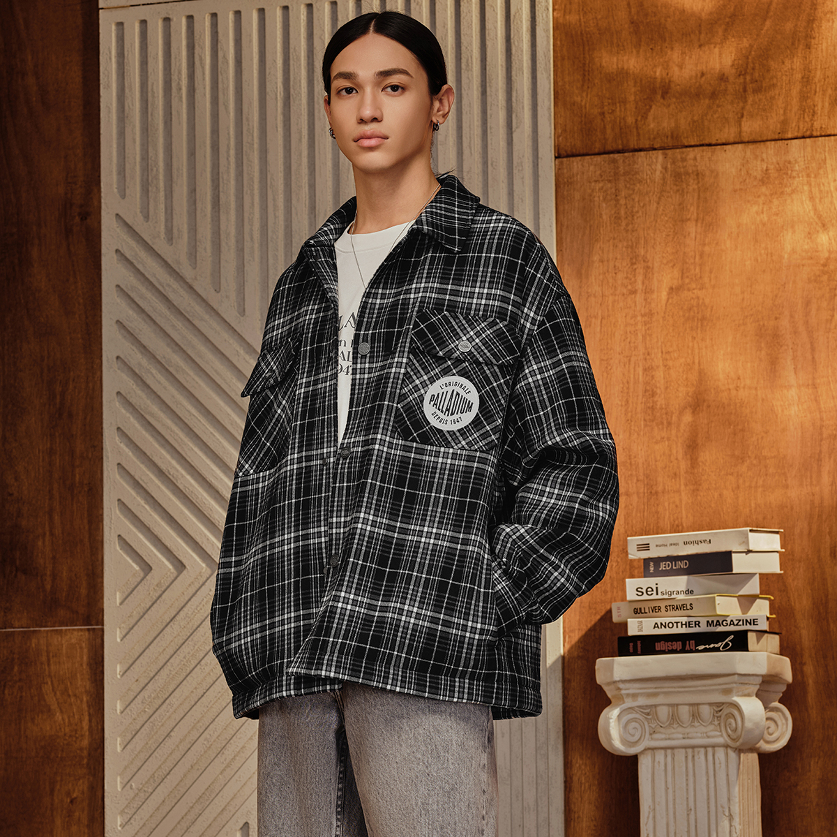 男裝 PALLADIUM LOGO 格紋外套