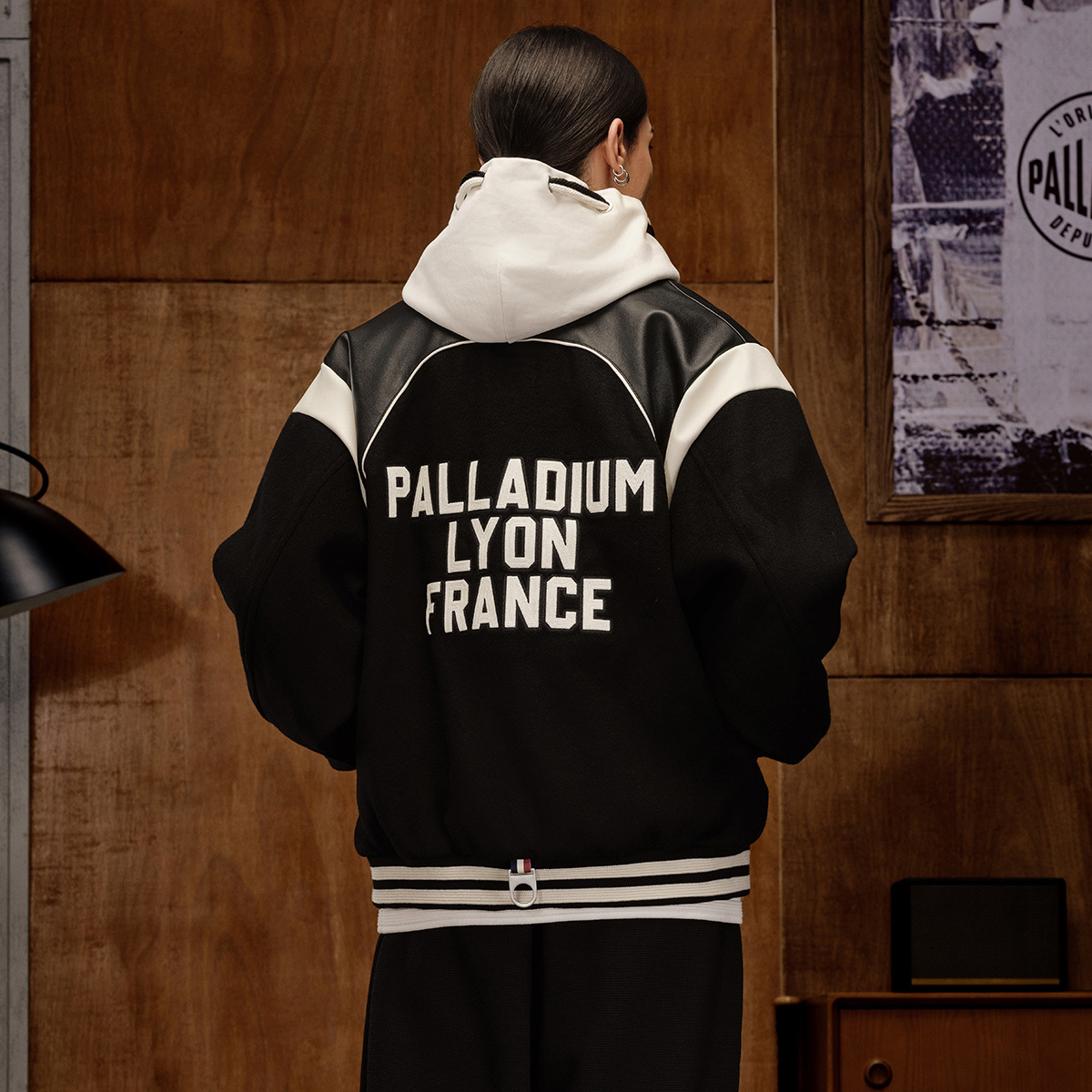 男裝 PALLADIUM LOGO 拼色棒球外套