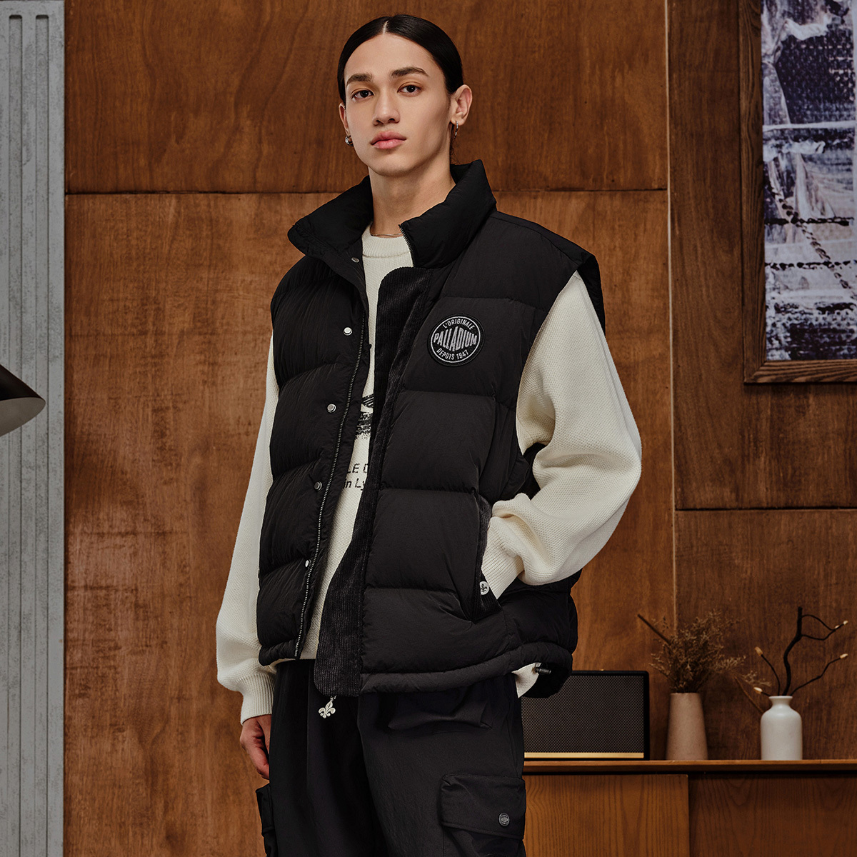 男裝 PALLADIUM LOGO 羽絨背心