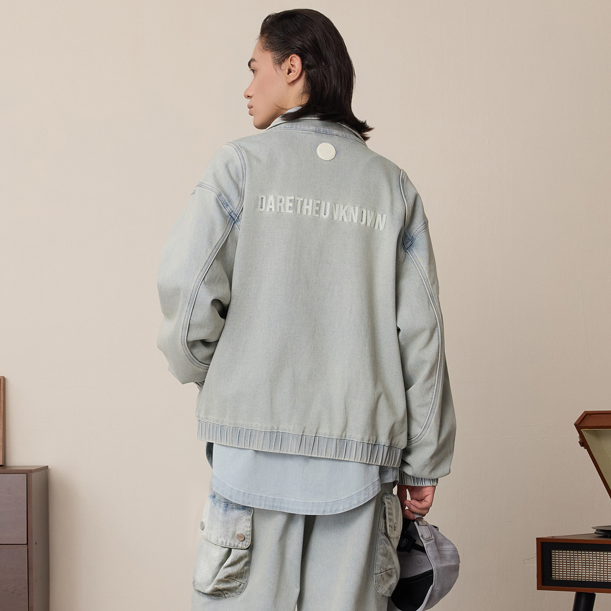 男裝 PALLADIUM LOGO 落肩牛仔外套