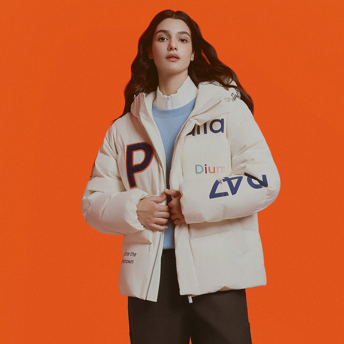 男裝 PALLADIUM LOGO 連帽羽絨外套